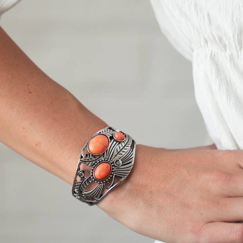 Paparazzi Jewelry - Mojave Moods - Orange Bracelet - Vintage